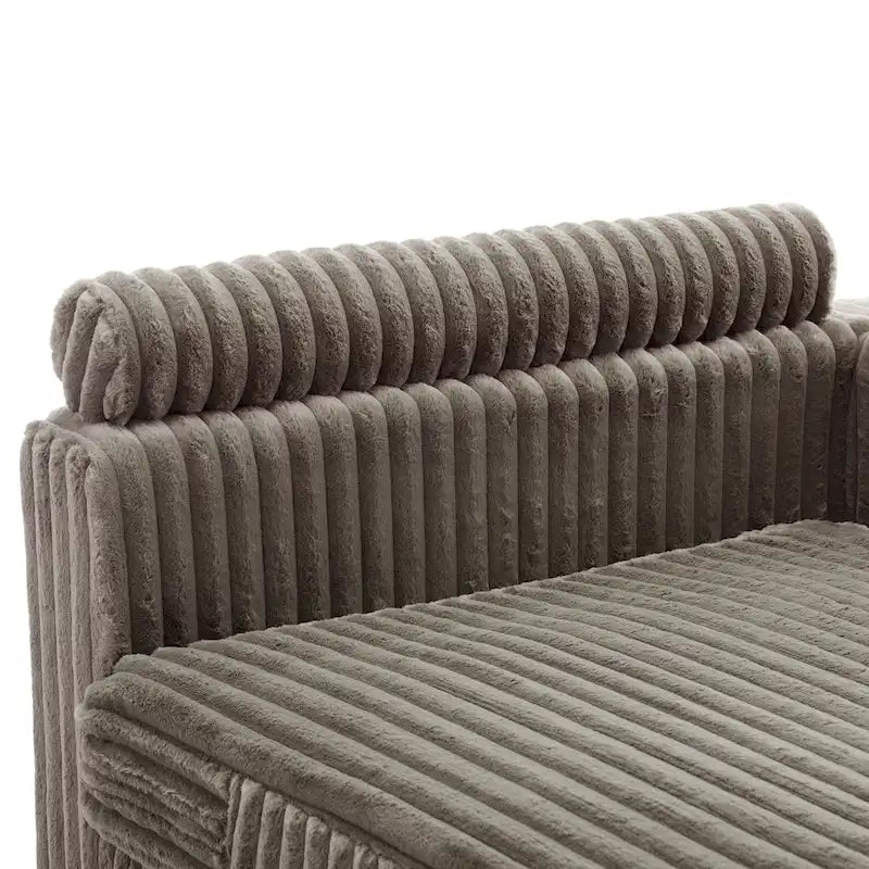 Chaise longue d'intérieur moderne en velours côtelé moelleux