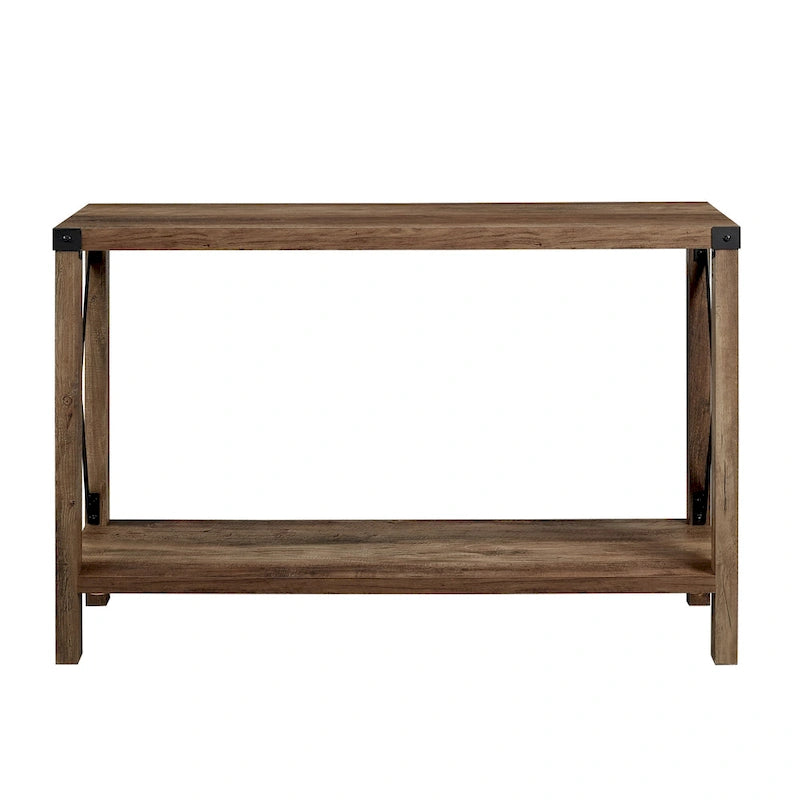 Console d'entrée rustique à piètement en X de 46 pouces