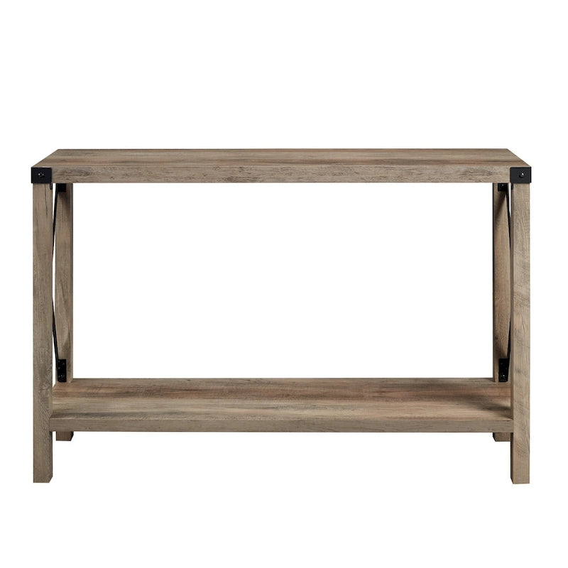 Console d'entrée rustique à piètement en X de 46 pouces