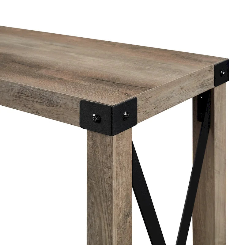 Console d'entrée rustique à piètement en X de 46 pouces