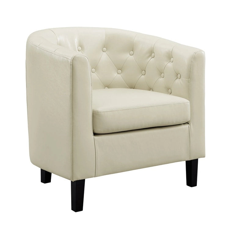 Fauteuil d'appoint, Fauteuil club en similicuir capitonné, Fauteuil d'appoint moderne du milieu du siècle, Fauteuil confortable, Fauteuils club en forme de tonneau