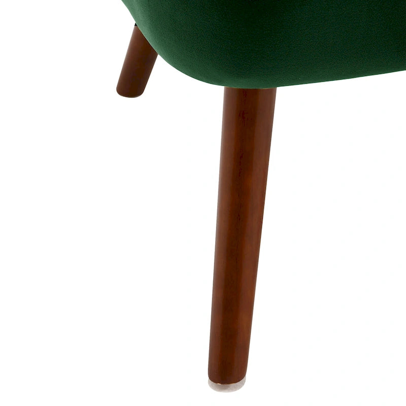 Fauteuil d'appoint en velours capitonné pour salon - 27,6 L x 28 P x 31,3 H