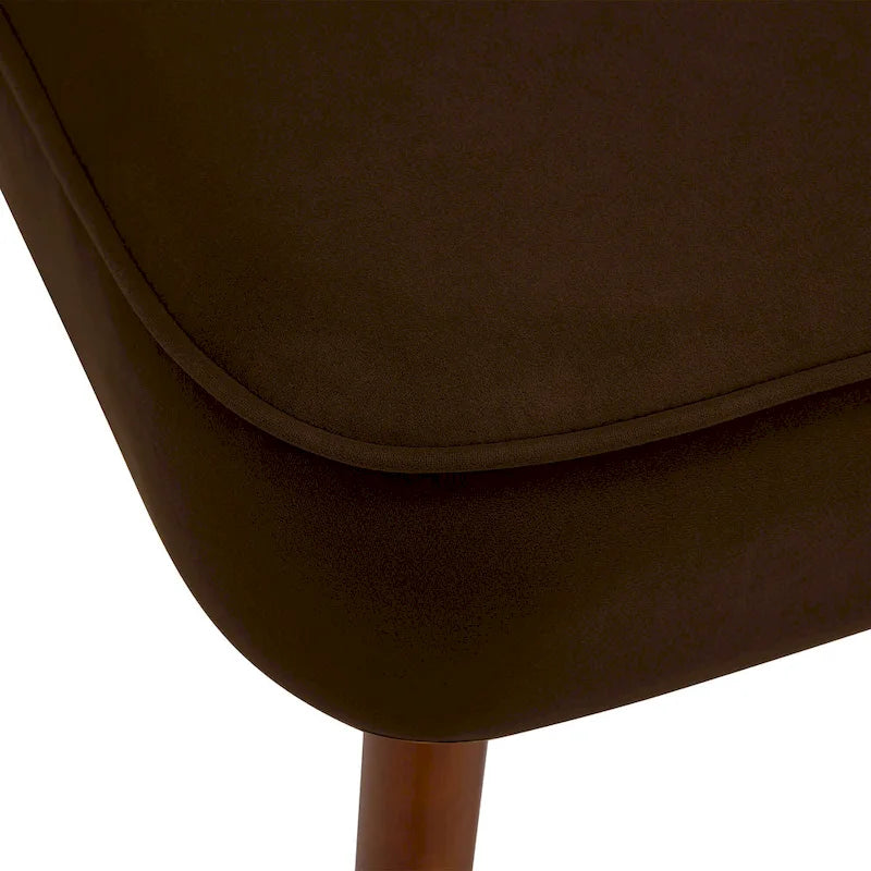 Fauteuil d'appoint en velours capitonné pour salon - 27,6 L x 28 P x 31,3 H