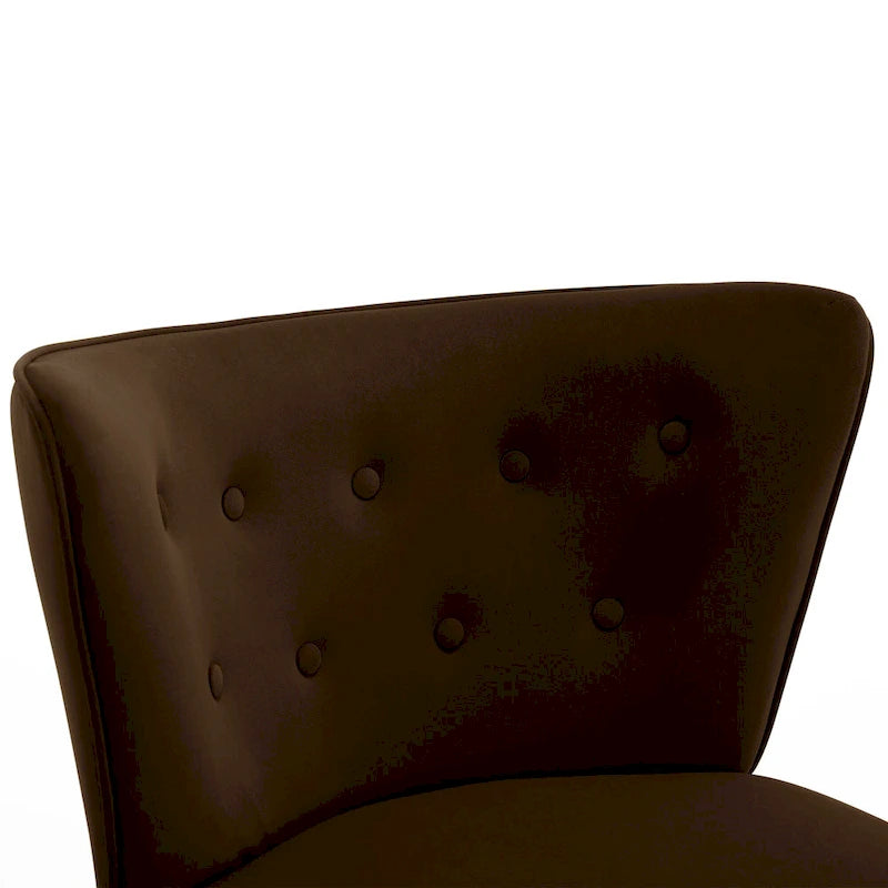 Fauteuil d'appoint en velours capitonné pour salon - 27,6 L x 28 P x 31,3 H