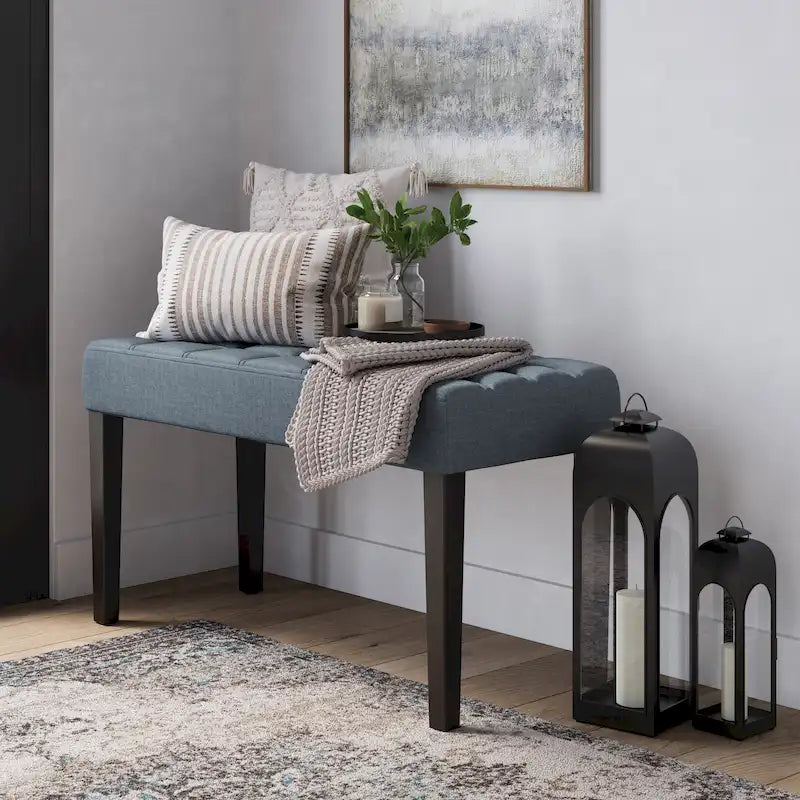 Banc capitonné en tissu California