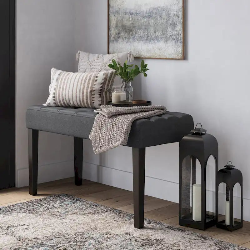 Banc capitonné en tissu California
