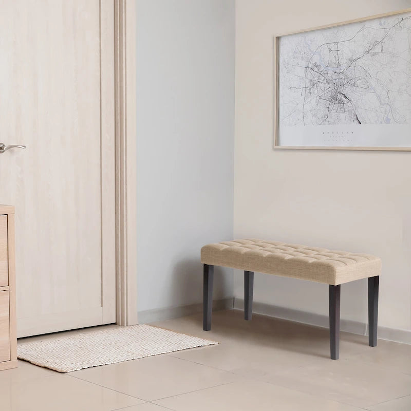Banc capitonné en tissu California