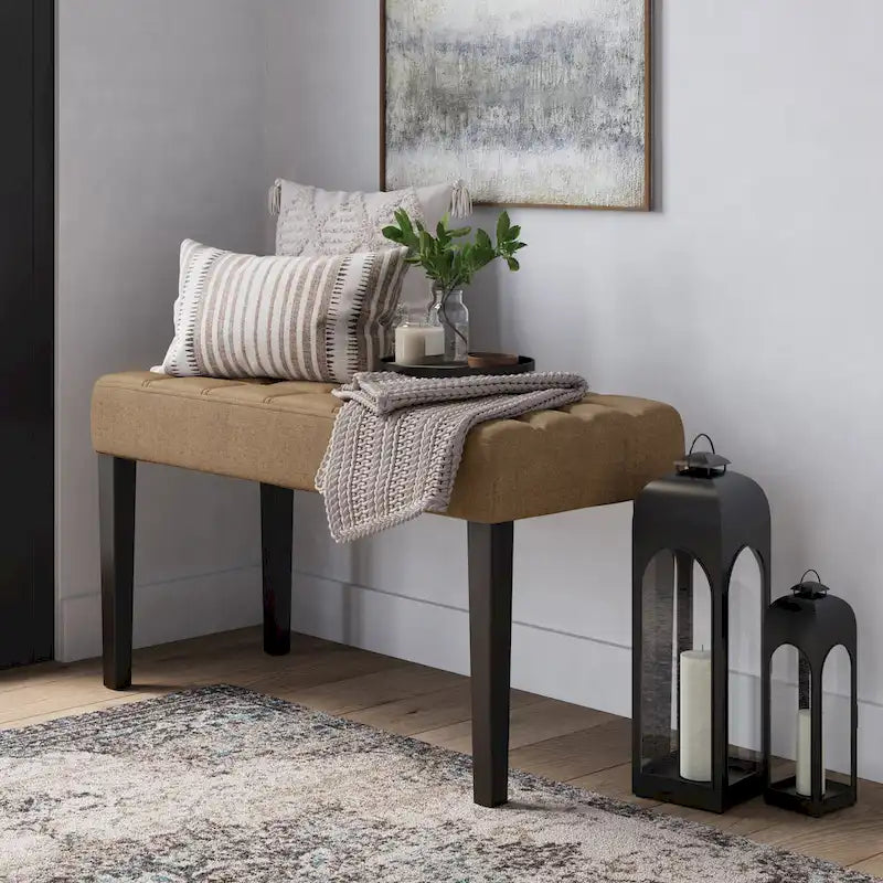 Banc capitonné en tissu California