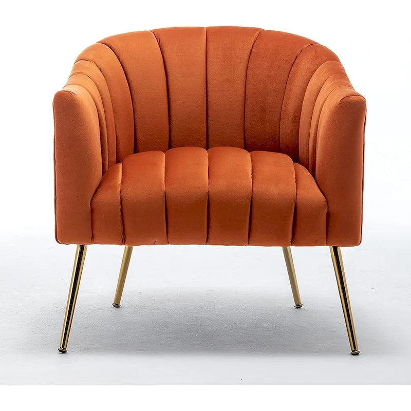Chaise d'appoint de coiffeuse en velours, style glamour moderne avec pieds en métal doré