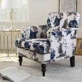 Fauteuil club en tissu floral Boaz