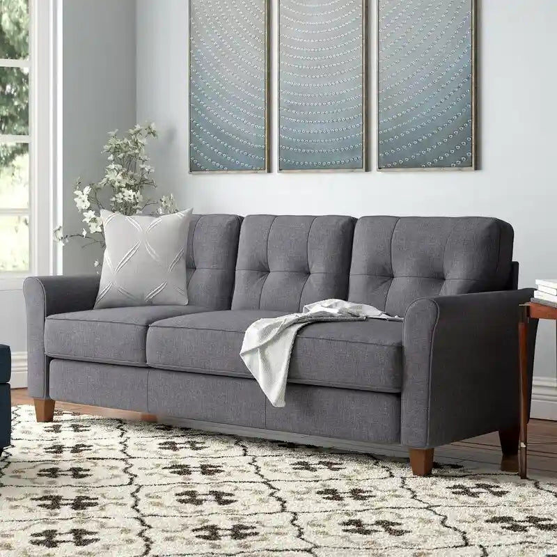 Kouchouk 78.7 Linen Flared Arm Sofa