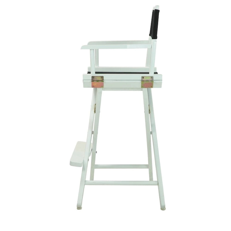 Chaise de réalisateur 30 pouces, cadre blanc