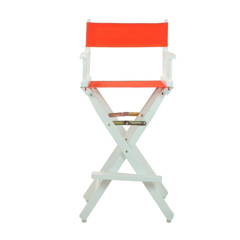 Chaise de réalisateur 30 pouces, cadre blanc