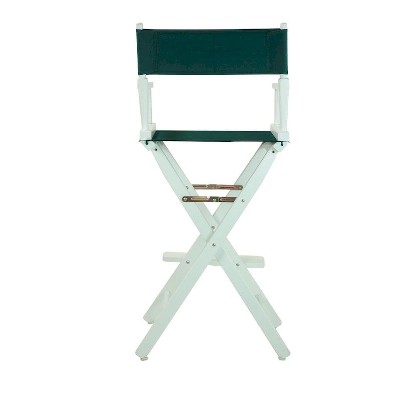 Chaise de réalisateur 30 pouces, cadre blanc