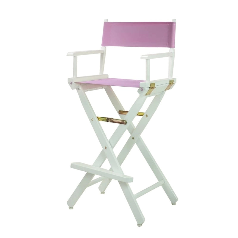 Chaise de réalisateur 30 pouces, cadre blanc