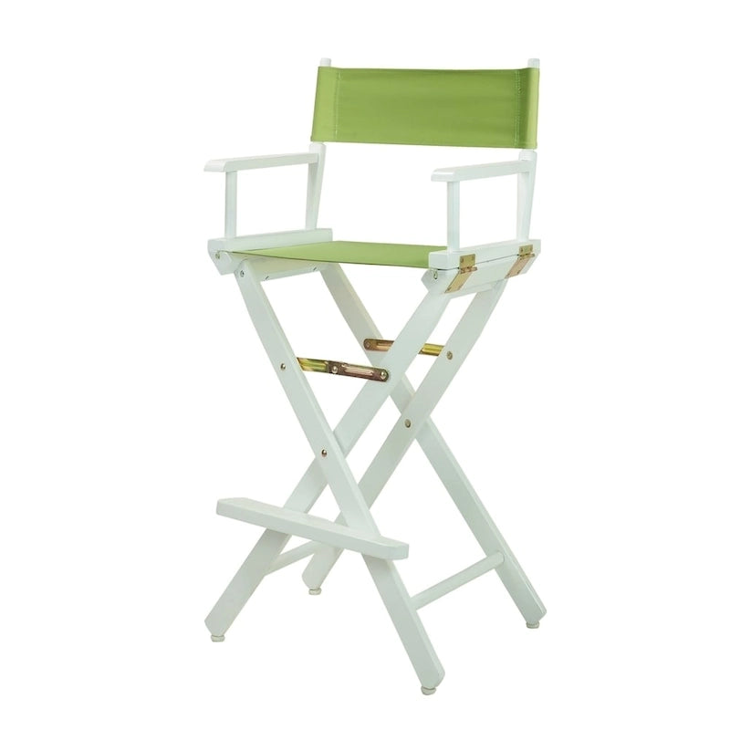 Chaise de réalisateur 30 pouces, cadre blanc