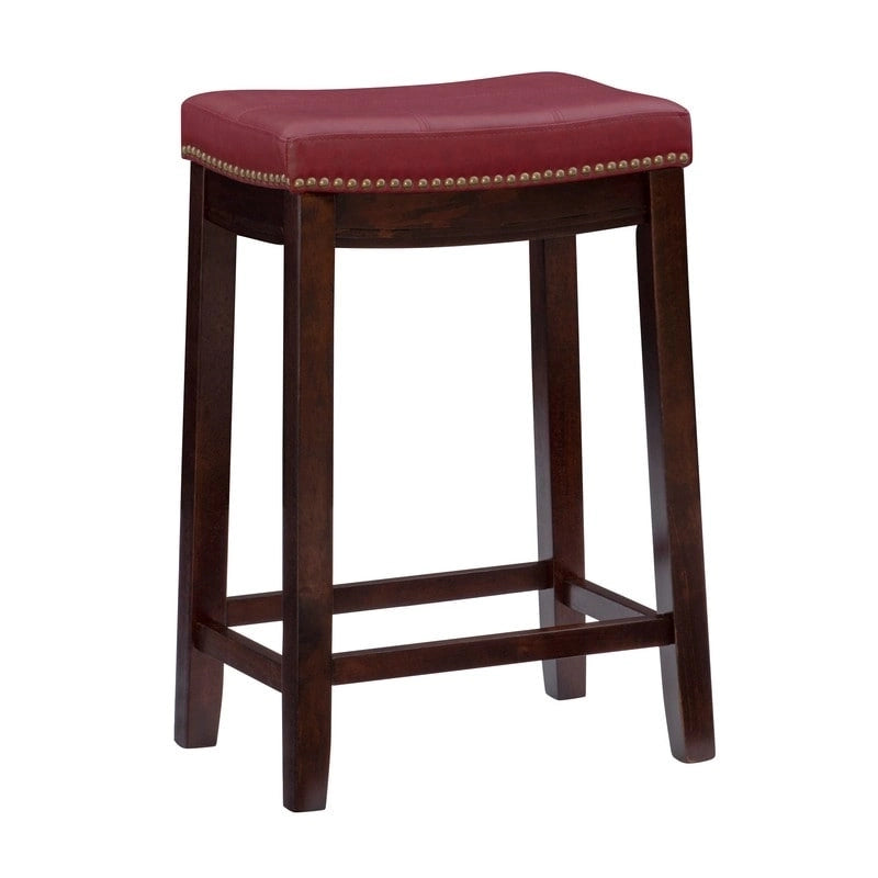 Tabouret de comptoir sans dossier en similicuir
