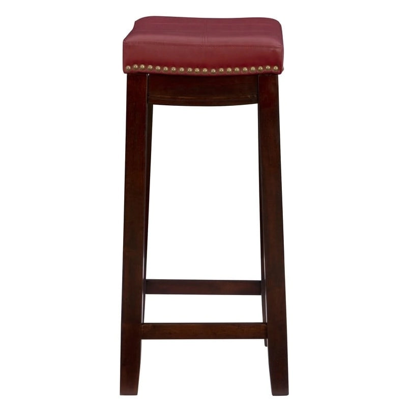 Tabouret de comptoir sans dossier en similicuir