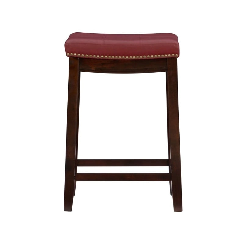 Tabouret de comptoir sans dossier en similicuir