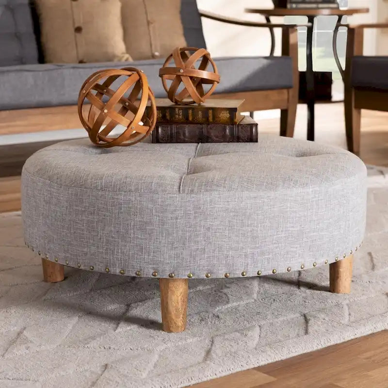 Ottoman de cocktail en tissu moderne et contemporain