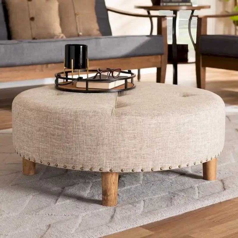 Ottoman de cocktail en tissu moderne et contemporain