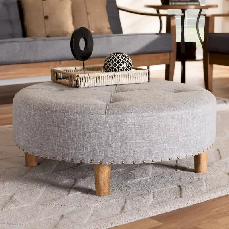 Ottoman de cocktail en tissu moderne et contemporain