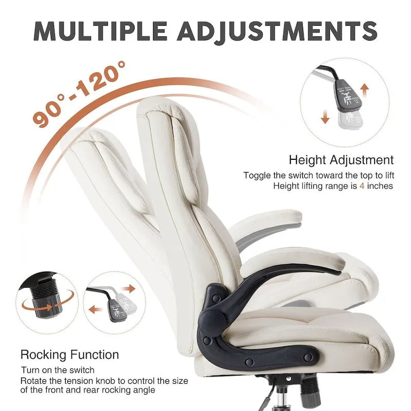 Chaise de bureau ergonomique à dossier haut pour cadre