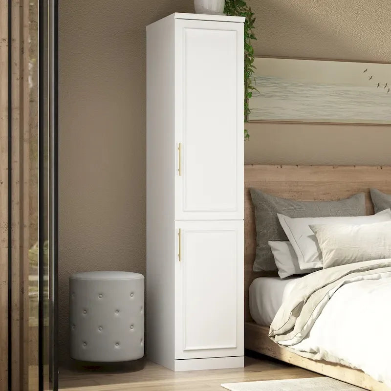 Armoire et penderie modulaires de 74,8 po (H), organisateur de placard de rangement, blanc