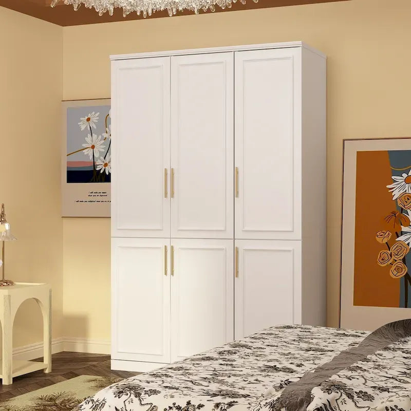 Armoire et penderie modulaires de 74,8 po (H), organisateur de placard de rangement, blanc