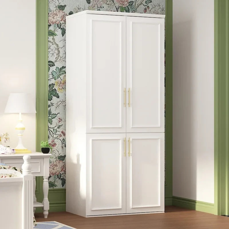 Armoire et penderie modulaires de 74,8 po (H), organisateur de placard de rangement, blanc