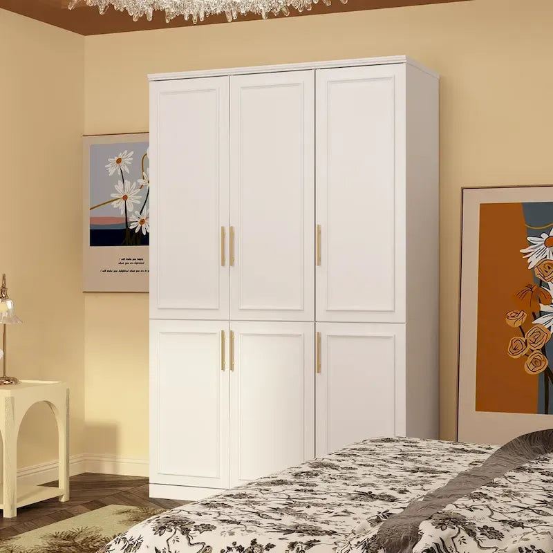 Armoire et penderie modulaires de 74,8 po (H), organisateur de placard de rangement, blanc