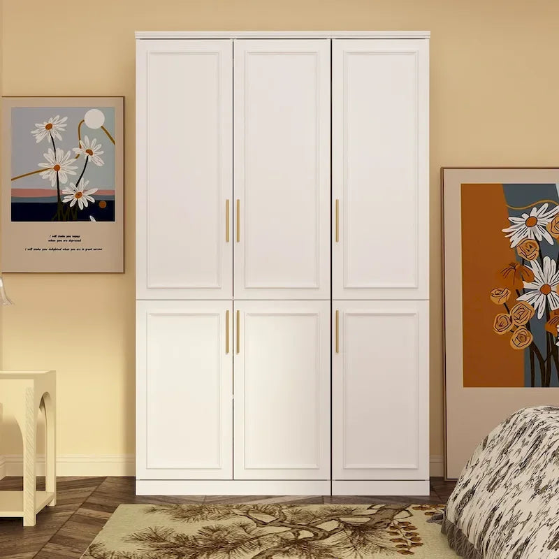 Armoire et penderie modulaires de 74,8 po (H), organisateur de placard de rangement, blanc