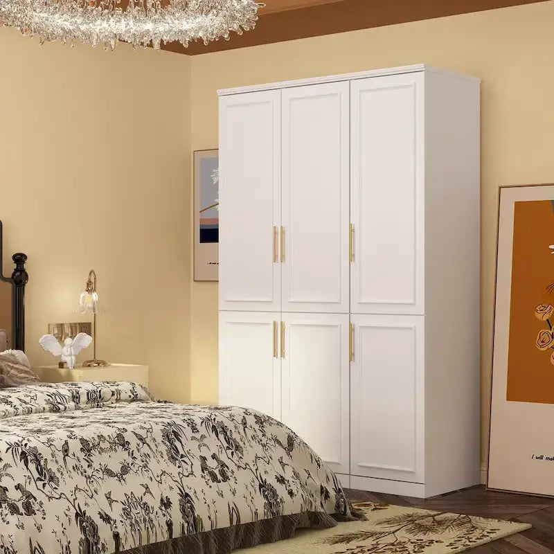 Armoire et penderie modulaires de 74,8 po (H), organisateur de placard de rangement, blanc