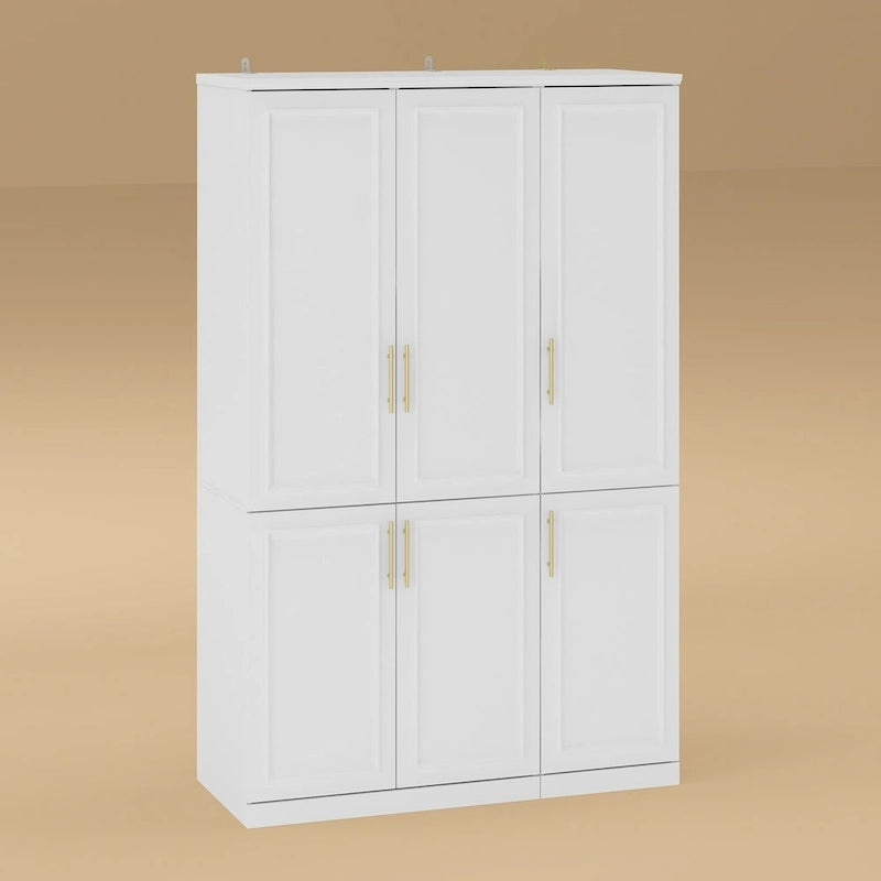 Armoire et penderie modulaires de 74,8 po (H), organisateur de placard de rangement, blanc