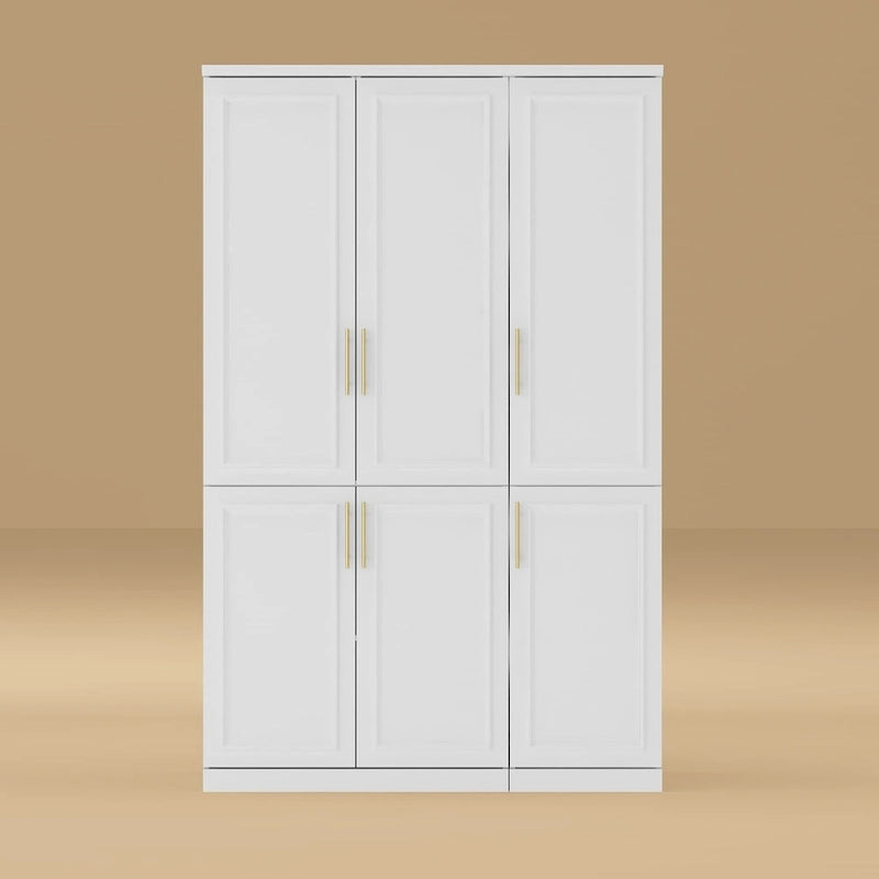 Armoire et penderie modulaires de 74,8 po (H), organisateur de placard de rangement, blanc