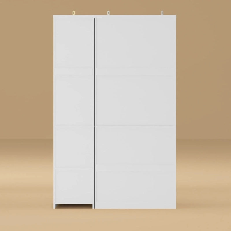 Armoire et penderie modulaires de 74,8 po (H), organisateur de placard de rangement, blanc