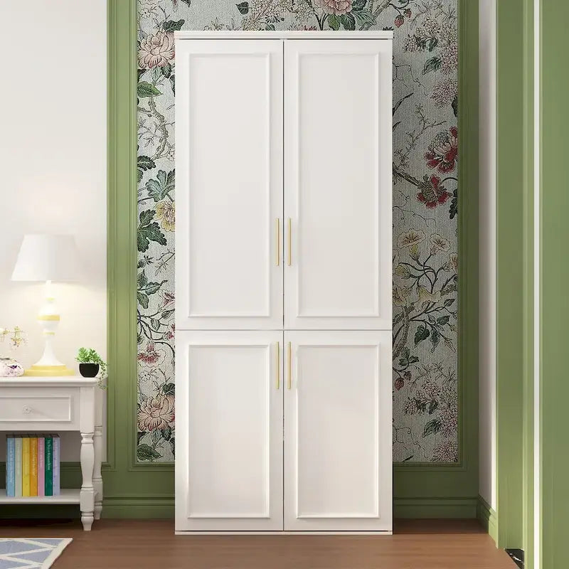 Armoire et penderie modulaires de 74,8 po (H), organisateur de placard de rangement, blanc