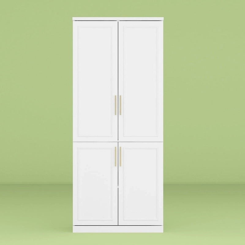 Armoire et penderie modulaires de 74,8 po (H), organisateur de placard de rangement, blanc
