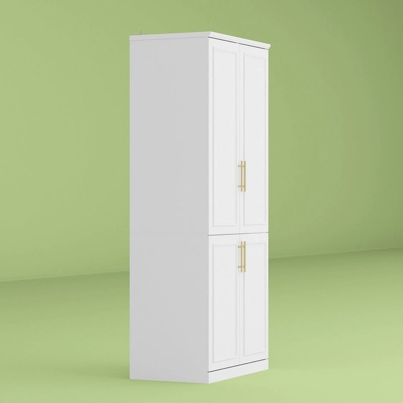 Armoire et penderie modulaires de 74,8 po (H), organisateur de placard de rangement, blanc