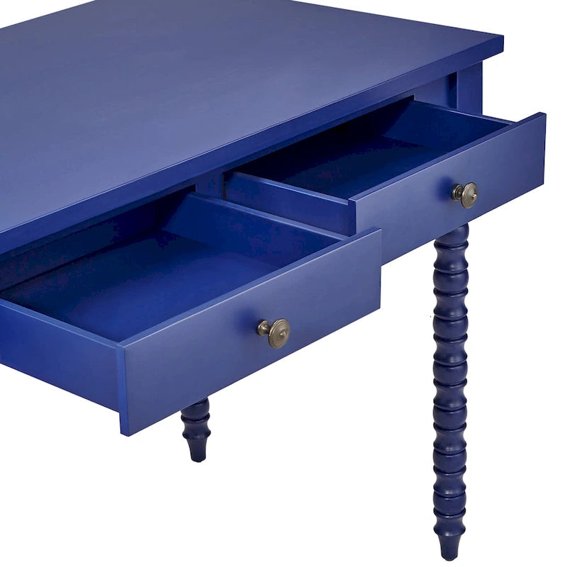 Bureau d'ordinateur à 2 tiroirs avec pieds Helix