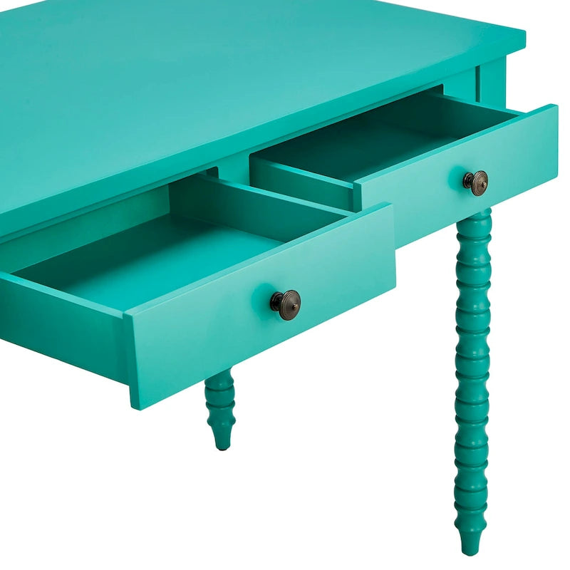 Bureau d'ordinateur à 2 tiroirs avec pieds Helix