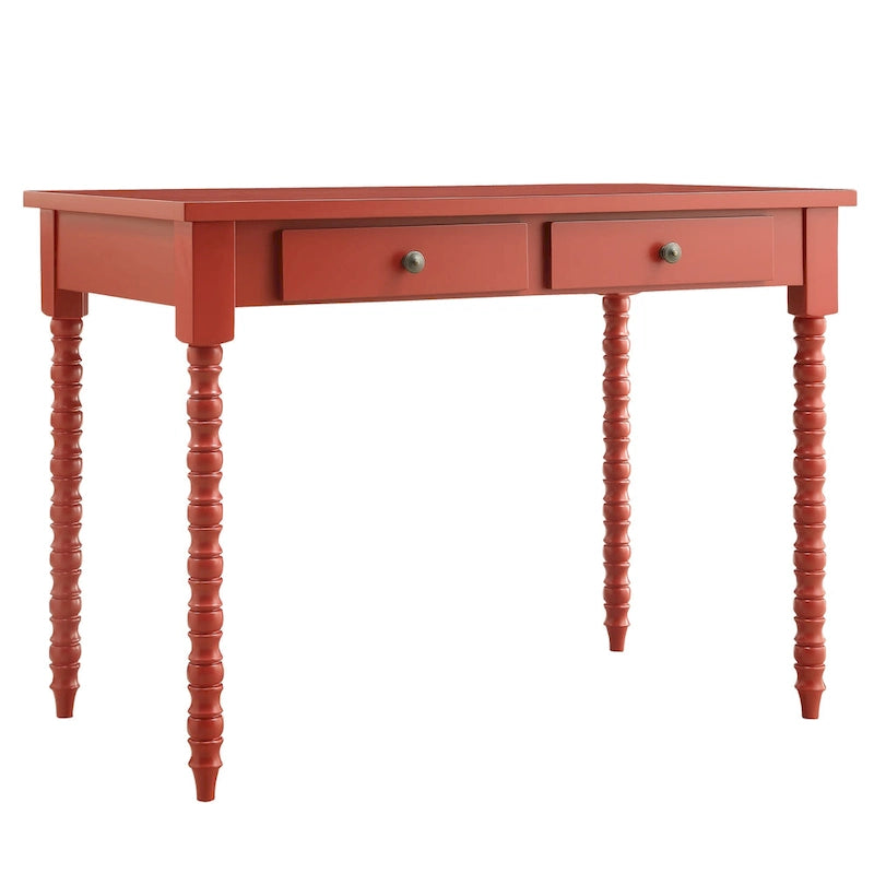 Bureau d'ordinateur à 2 tiroirs avec pieds Helix