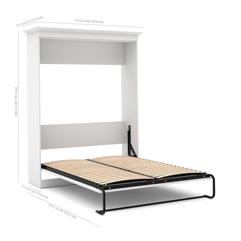 Lit escamotable Queen 70W polyvalent pour pièce multifonctionnelle