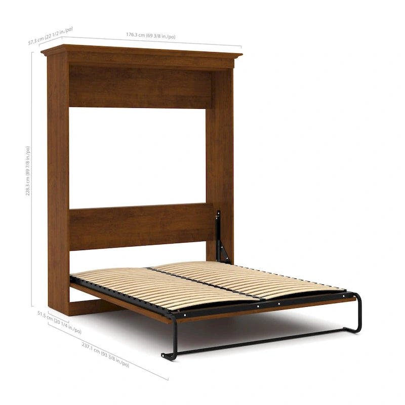 Lit escamotable Queen 70W polyvalent pour pièce multifonctionnelle