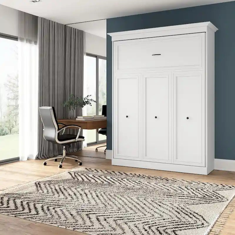 Lit escamotable Queen 70W polyvalent pour pièce multifonctionnelle
