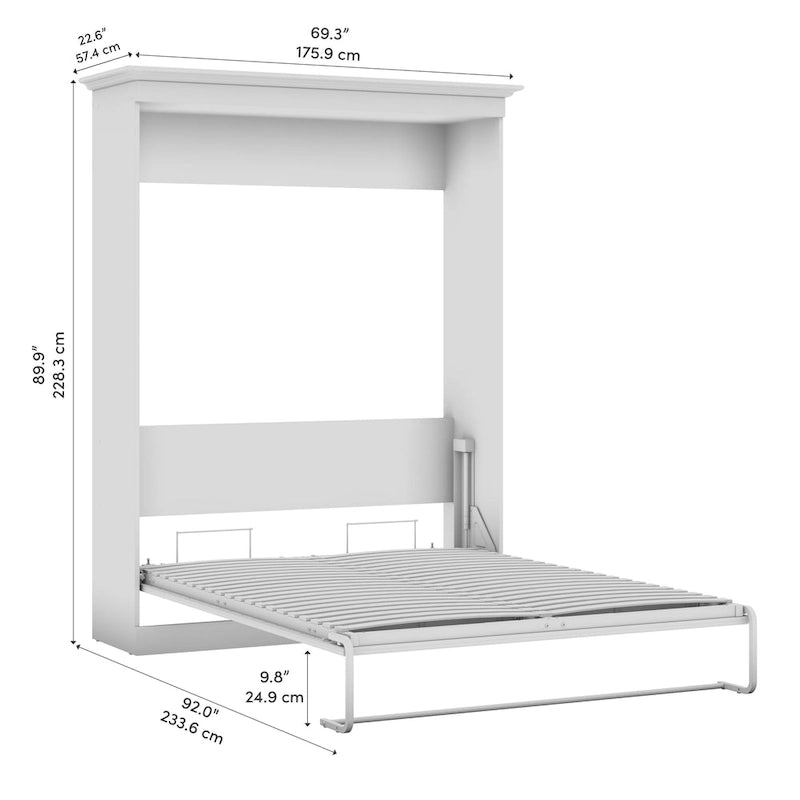 Lit escamotable Queen 70W polyvalent pour pièce multifonctionnelle