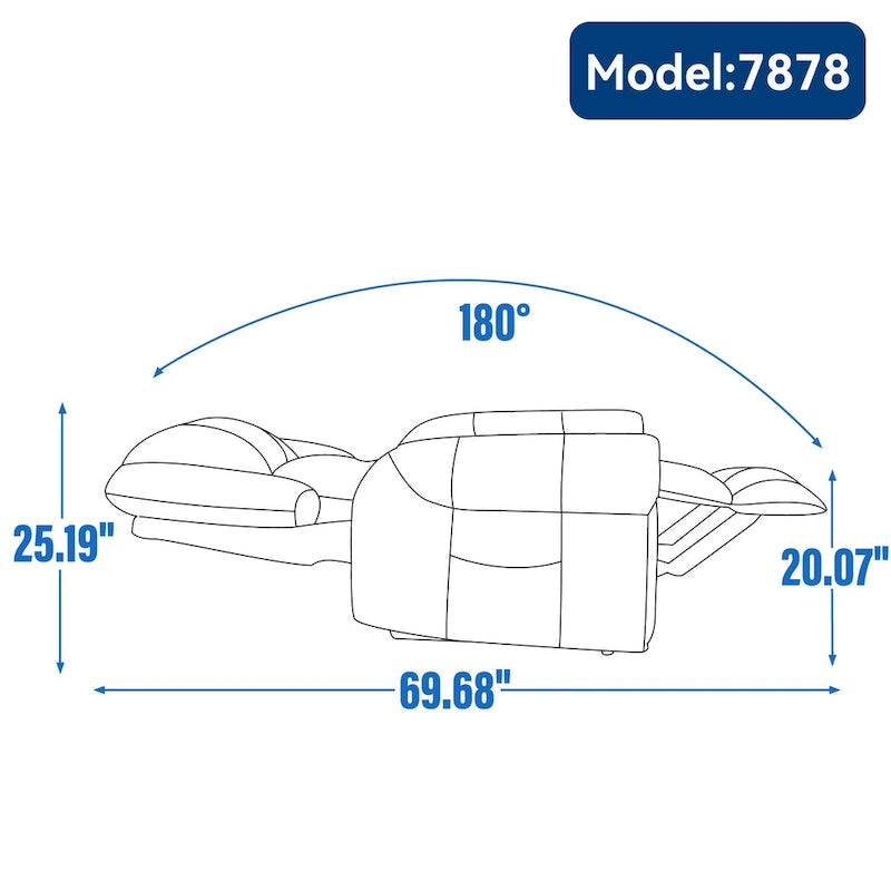 Fauteuil inclinable releveur électrique, Chaleur, Massage, Double moteur, Inclinaison infinie jusqu'à 158 kg, Mécanisme robuste avec ports USB