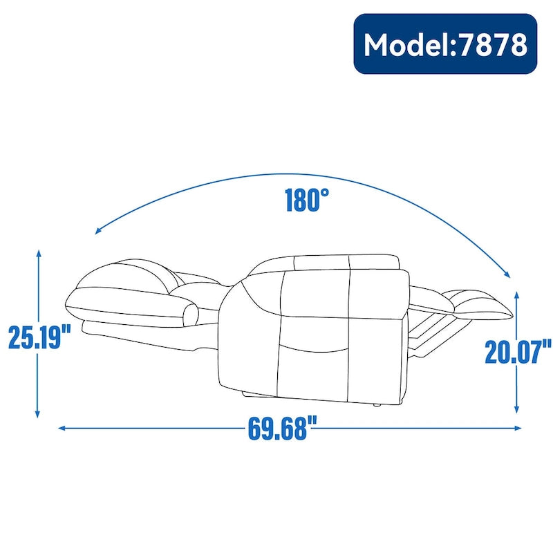 Fauteuil inclinable releveur électrique, Chaleur, Massage, Double moteur, Inclinaison infinie jusqu'à 158 kg, Mécanisme robuste avec ports USB