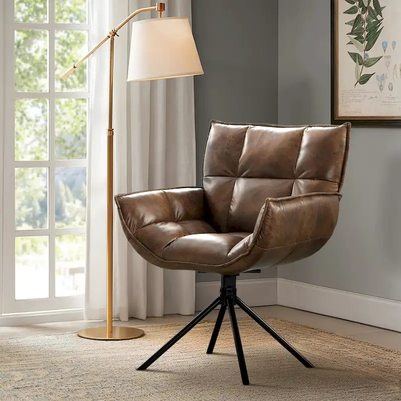 Fauteuil pivotant de bureau en similicuir - Chaise de bureau moderne