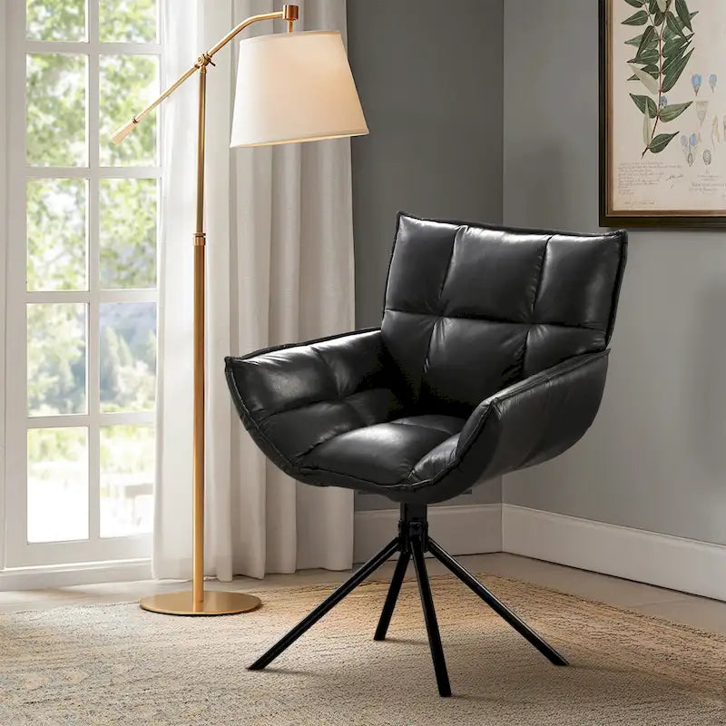 Fauteuil pivotant de bureau en similicuir - Chaise de bureau moderne